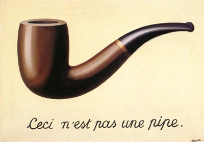 The Treachery of Images (1928-29) by René Magritte.