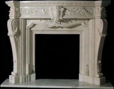 French white marble Fireplace mantle surround: US$1,495.