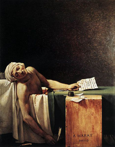 The Death of Marat (1793) by Jacques-Louis David.