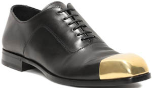 Alexander McQueen Metal Toe Cap Lace Up Mens Shoe: US$1,075.