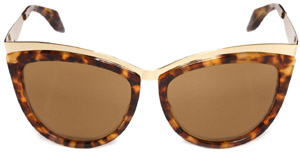 Alexander McQueen Metal Brow Cat Eye sunglasses: US$395.