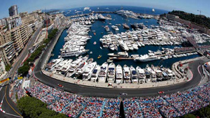 Supercars and superyachts at the Monaco Grand Prix.