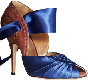 Moreschi Leather and satin sandals: €598.