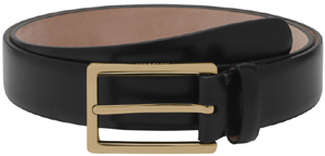 Mulberry Men's Long Buckle Belt Black Smooth Classic With Soft Gold: £195.
