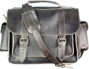 Oxford Art Brown Leather Satchel: £150.