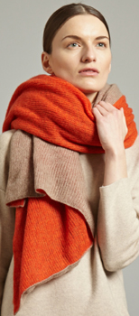 Oyuna Dia Women's Cashmere Shawl in Sunset/Taupe: £349.