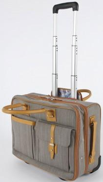 Paul Smith Luggage - Small Grey Boston Trolley Bag: €535.