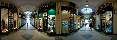 A 360 degree view from inside the Piccadilly Arcade.