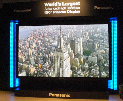 World's largest plasma tv: Panasonic 4K2K HD 3D.