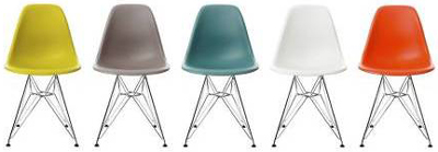 Eames Molded Plastic Chairs.