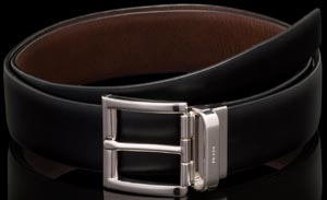 Prada Black/Ebony Leather Men's Belt: US$480.