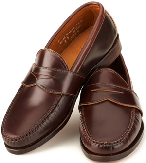 Rancourt Shell Cordovan Weltline Penny Loafers: US$615.