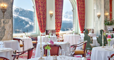 Restaurant Romanoff at Carlton Hotel, Via Johannes Badrutt 11.