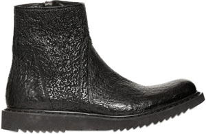 Rick Owens Men's Side Zipped Pebbled Leather Low Boots: €972.01.