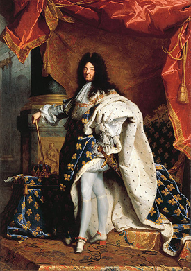 Louis XIV of France (1701) by Hyacinthe Rigaud.