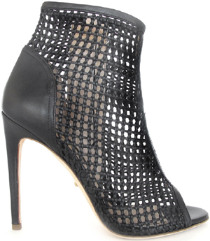 Jerome C. Rousseau Juda Black woven leather women's shoe: US$895.