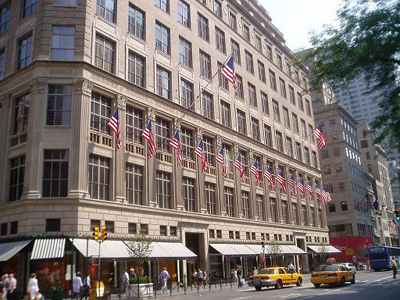 Saks Fifth Avenue, 611 Fifth Avenue, New York City, 10022 New York.
