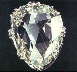 The Sancy, a pale yellow diamond of 55.23 carats (11.046 g).