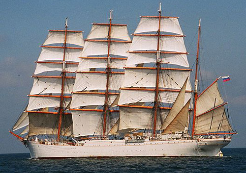 World's biggest sailboat: Sedov.