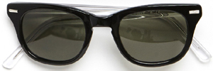 Shuron X Band of Outsiders Freeway model sunglasses with exclusive black frame and crystal arm color: US$250.