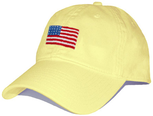 Smathers & Branson American Flag Needlepoint Hat (Butter): US$35.