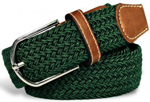 Tailor4Less sport green leather & polyester men's belt: US$25.