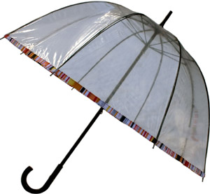 Bell-shaped transparent umbrella: €59.