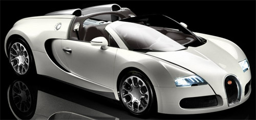 World's fastest and most expensive street car: Bugatti Veyron 16.4 Grand Sport.