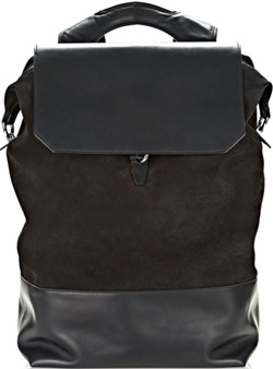 Alexander Wang explorer backpack in midnight suede with rhodium: US$1,050.