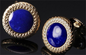 William Henry Lapis Lazuli cufflinks: US$375.