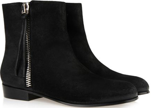 Giuseppe Zanotti Black suede calfhide ankle boot with side zips: €795.