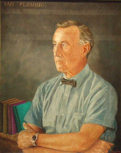 Ian Fleming portrait by Amherst Villiers painted in 1962.