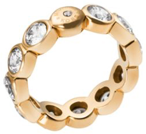 Michael Kors cubic zirconia gold tone circle ring: US$125.