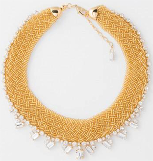 Paul Smith Women's Gold Beaded And Topaz 'Cleopatra' Necklace: €178.