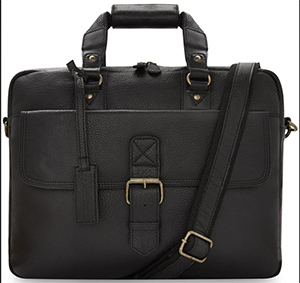 Austin Reed tumbled men's leather briefcase: £199.