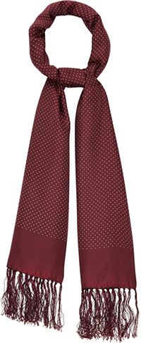 Austin Reed men's spot print silk scarf: £49.90.