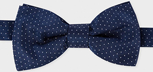 Paul Smith Men's Navy Polka Dot Silk Bow Tie: €105.