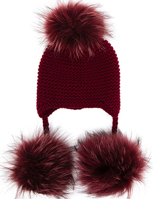 Inverni Cashmere and Fur Peruvian Beanie Hat: €495.