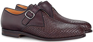 Ludwig Reiter Kapuziner Woven leather (Calabrian weave), welted, Tuscan last, side buckle, leather/linen lining, leather outer soles. Colour: dark brown men's shoes: €698.