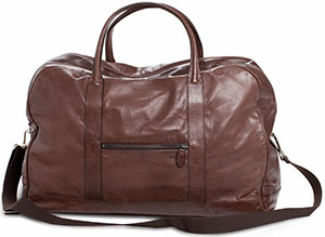 Ludwig Reiter Traveller Men's Bag made of horse nappa leather with a metal zipper.