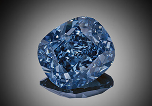 Blue Moon of Josephine Diamond - 12.03-carat Fancy Vivid Internally Flawless Blue diamond.