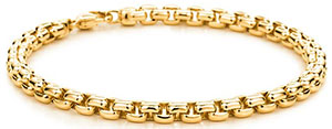 Tiffany & Co. Men's Square Link Bracelet in 18k gold.