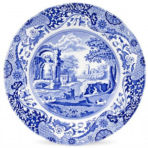 Spode Blue Italian 10-inch Dinner Plates Set of 4: £64.