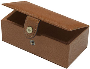 Mulberry Cufflinks Box in Oak Natural Leather: £125.