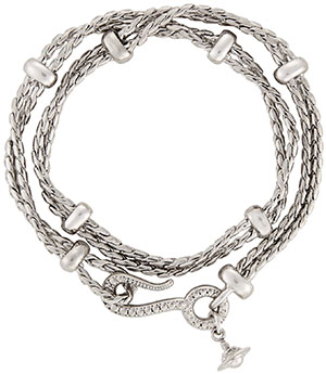 Vivienne Westwood Alonso Wrap Men's Bracelet Antique Rhodium: €125.
