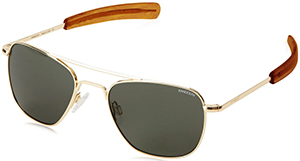 Todd Snyder Aviator Sunglasses by Randolph Engineering in Fall Gold Men's Sunglasses: US$149.