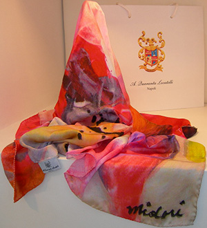 A.Quaranta Locatelli Pure Silk Foulard, Signed by Artist, Limited Edition: €160.