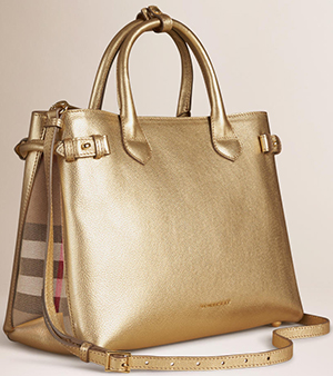 Burberry The Medium Banner in Leather and House Check Bag: US$1,895.
