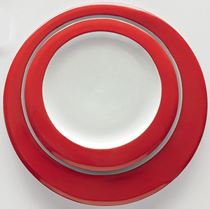 Casa Bugatti Red Dinner Plate Glamour by Andreas Seegatz.
