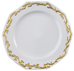 Mottahedeh Barriera Corallina Gold Dinner Plate: US$410.